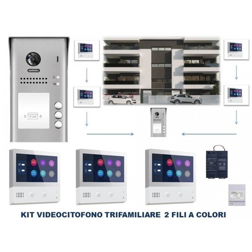 Kit videocitofono fili 3 - 2,