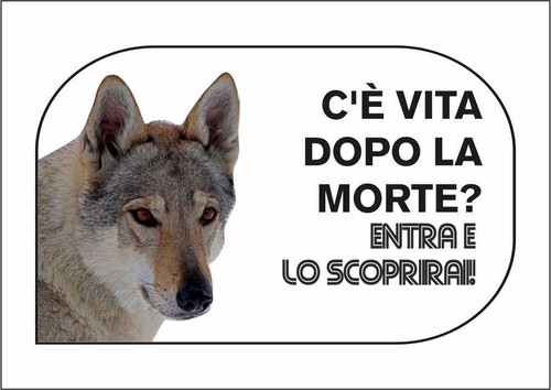 Cartello segnaletico lupo - cartello,