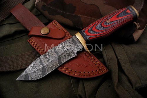 Coltello damascato damascato