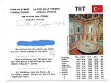 QSL Radio Voce della Turchia
