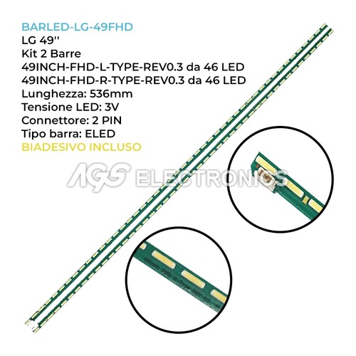 Kit barre led tv lg - da,