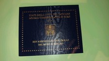 MONETA 2 EURO COMMEM. VATICANO 2014 "ANNIV. CADUTA MURO BERLINO" FDC IN FOLDER