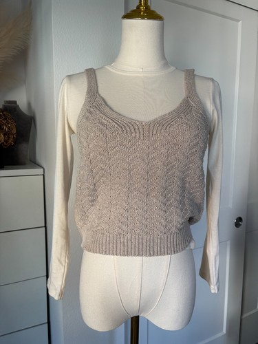 Canotta zara beige - maglia, cavo