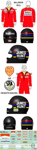 Decalcomania james hunt 12 - hunt, 1/12