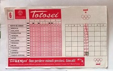 SCHEDINA TOTOCALCIO TOTOSEI