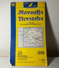 Mappa Cartina Geografica di Slovenia turismo città arte vacanze (82)