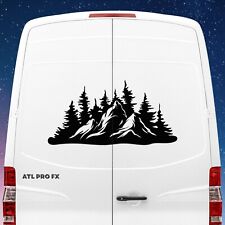 2 adesivi decalcomania vinile avventura alberi di montagna trasferimento | auto caravan furgone casa