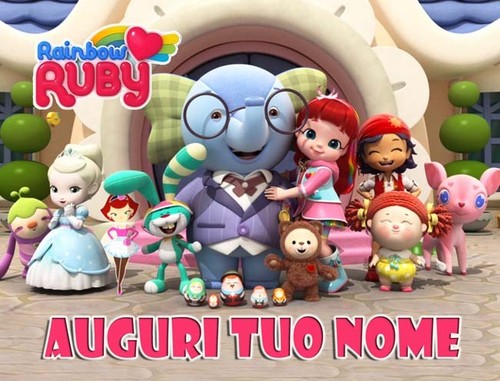 Cialda ruby arcobaleno torta - ruby,