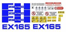 Fiat-Hitachi EX 165 - W decalcomanie adesive, kit Completo