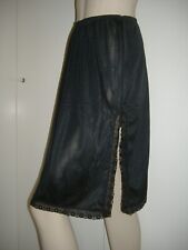 VINTAGE SOTTOGONNA NERO DAMAP TAGLIA 2 HALF SLIP LINGERIE LEGGI MISURE