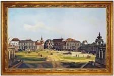 Quadro olio fattoria canile a
