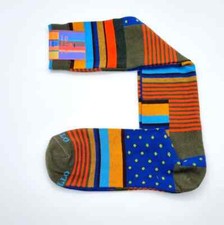 Calze Gallo Collection Righe e Pois Cotone Militare / Oceano Socks Taglia Unica