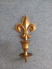 Vintage gancio metallo porta candela da muro giglio