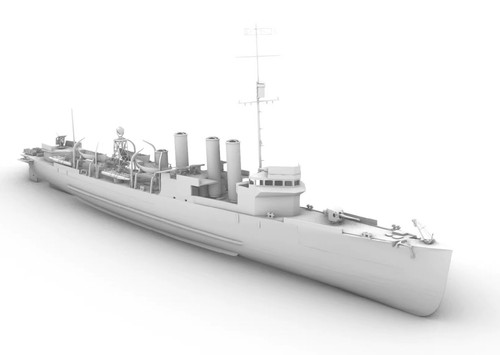 Hms campbeltown destroyer - 1/72,