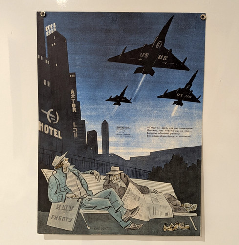 Poster sovietico anti usa - anti, cia