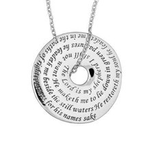 Collana Salmo 23:1-3 Pi Disco