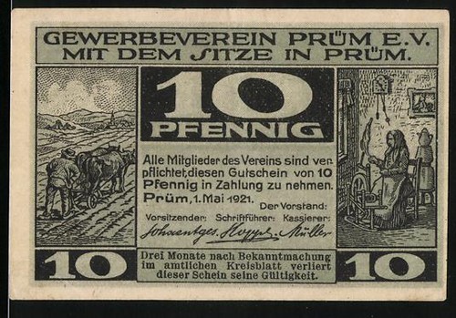 Moneta emergenza prüm 1921 - d'emergenza,