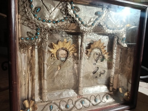 Teca cornice arte sacra legno - teca/cornice,