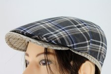 Berretto Alfonso D'este in cotone Art. E250/13 quadri marrone Made in Italy