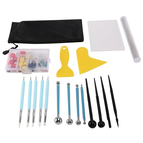 58pcs polymer clay - clay, tools