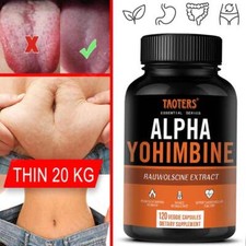 Integratori Estratto di Rauwolscine Promuovono il Metabolismo Brucia Grassi 120 Capsule