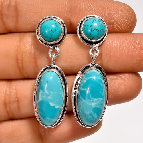 Orecchini larimar turchese - orecchini,