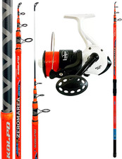 Combo Pesca Surfcasting Con Canna Da Pesca Telescopica 4.20 Mt 200 Gr + Mulinell