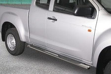 Pedane laterali ovali acciaio inox lucido Isuzu D-Max Extra Cab 2012-2019