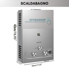 Scaldabagno a Gas GPL 6L 8L