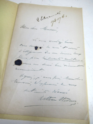 Arthur stevens autographe - arthur,