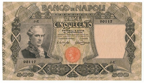 500 lire banco napoli - 500,