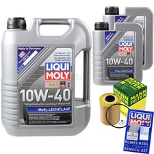 KIT TAGLIANDO FILTRO OLIO LIQUIDO MOLY 7L 10W-40 per BMW Serie 3 Cabriolet E36 320i
