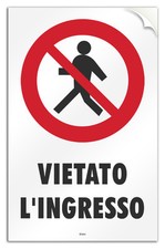 Cartello PVC adesivo "VIETATO