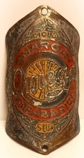 OMEGA PIACENZA FREGIO STEMMA BICI EPOCA BICICLETTA HEAD BADGE BICYCLE