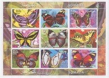 Foglio francobolli Butterfly