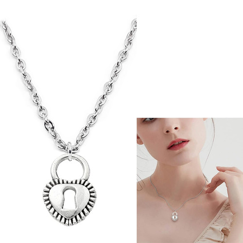Collana donna cuore lucchetto - donna,