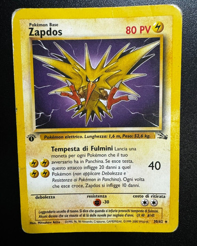 Pokemon card zapdos rara - pokemon,