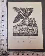 WUNDERKAMMER AN EXLIBRIS 352 - " MASSONERIA " - * BRUNO DA OSIMO * - X SIGNED