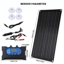 Kit Pannello Solare Monocristallino 40W con Base Nera e Regolatore Fotovoltaico