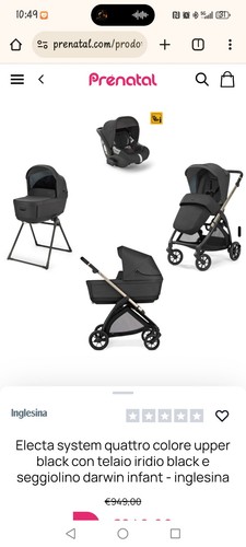 Trio inglesina electa grigio - trio,