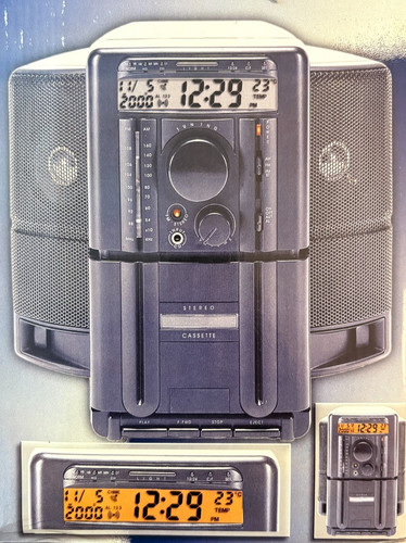 Radio tower clock lcd - tower,