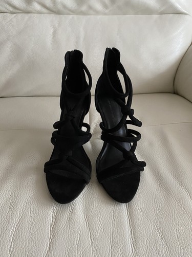 Zara sandalo camoscio nero - sandalo,