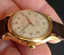 SILVANA MILITAR automatico Bumper martelletto waterproof Pl Oro 31MM Funzionante