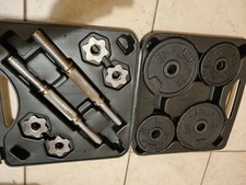 2 Manubrii con Dischi 10 Kg - Nero + custodia