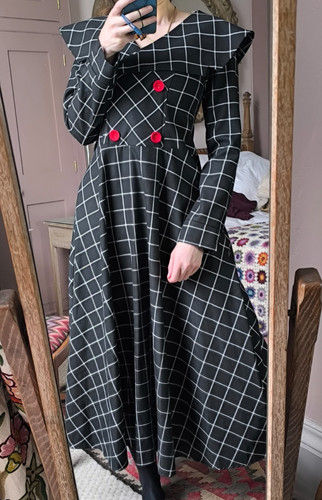 Abito margo vintage nero lungo - nero,