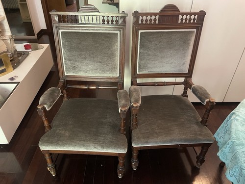 Coppia poltrone noce - coppia, di