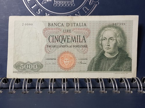 Banconota 5000 lire colombo - banconota,