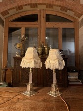 Antique 19th Century Pair Of Silver Plated Table Lamps, ‘Clarke’s’ Cricklite