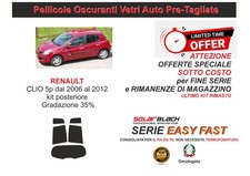 PELLICOLE OSCURANTI VETRI AUTO Renault clio 5p kit posteriore 35% E F OFFERTA