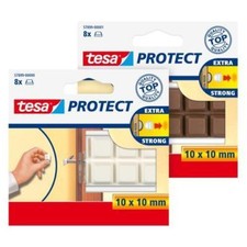 Tesa 8 Cubetti Paracolpi Adesivi per Pareti e Porte 10x10 mm bianco o marrone